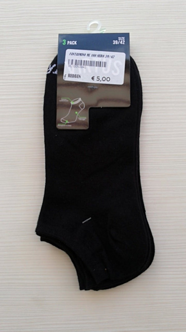 VIRTUS CALZINO ( FANTASMINO) IN COTONE ELASTICIZZATO ART. V100 ( 3 PAIA ) - REDBEN ABBIGLIAMENTO